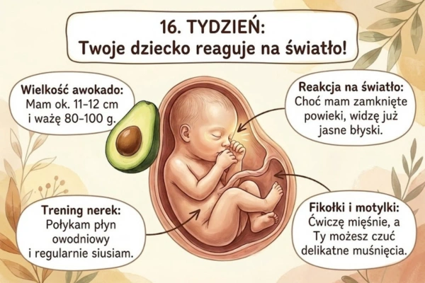 16 tydzień ciąży – rozwój dziecka